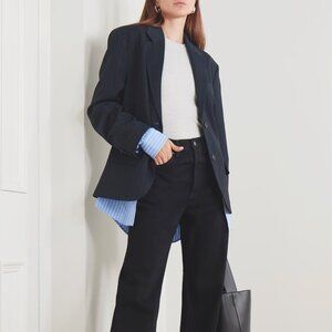 ACNE STUDIOS Layered striped twill blazer